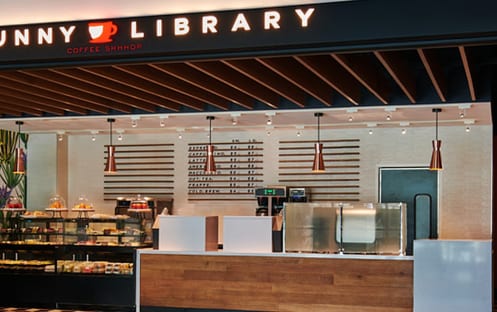 Funny Library Coffee Shop